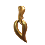 Vintage Anne Klein Etruscan Drop Chunky Clip On Earrings