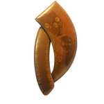 Brutalist Enamel Mix Media Copper, Gold, Brass Vintage Earrings