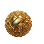 Erwin Pearl Textured X Gold Plated Vintage Earrings