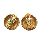 Erwin Pearl Textured X Gold Plated Vintage Earrings