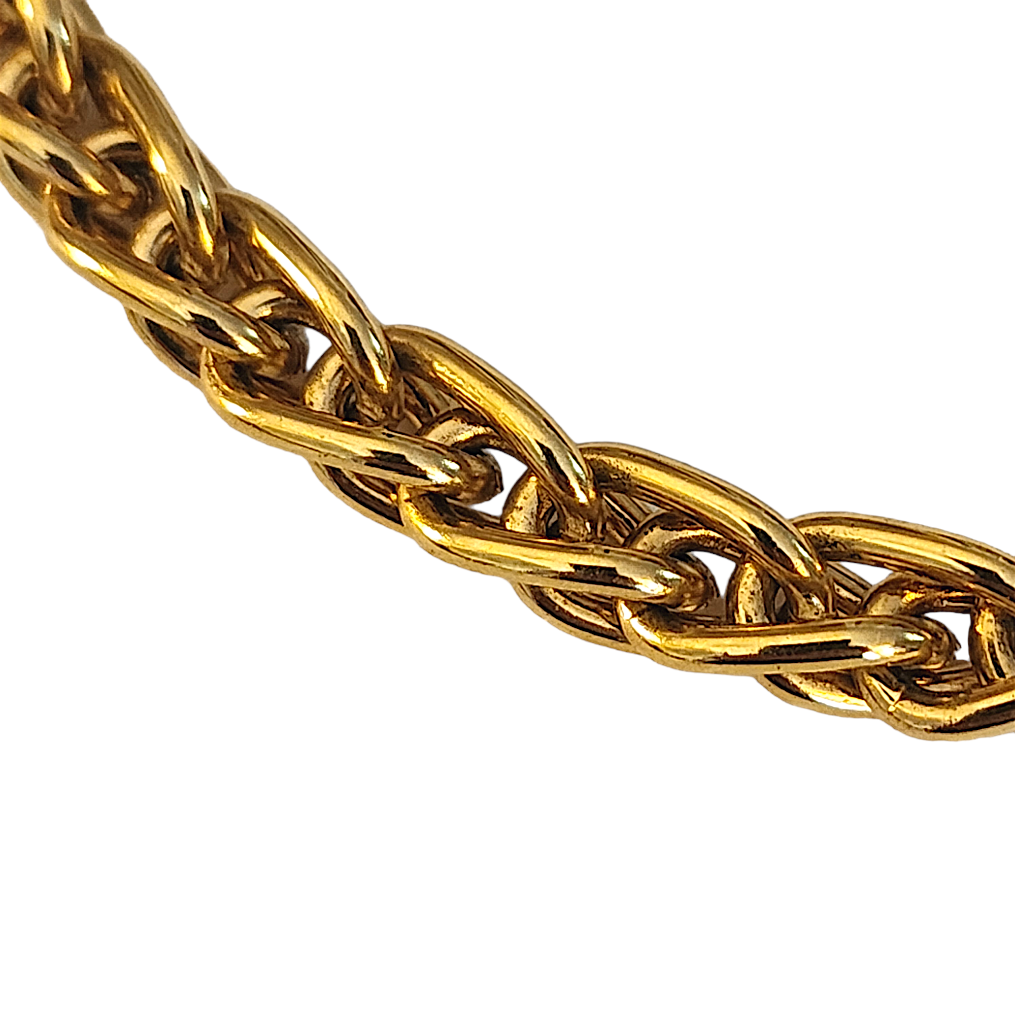 Monet Wheat Spiga Link Gold Plated Vintage Necklace