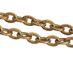 42" Large Heart Gold Plated Vintage Necklace