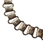 Victorian Style Book Chain w/Carnelian Vintage Pendant Necklace