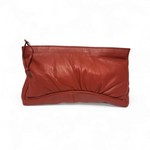 Vintage Contessa Red Leather Clutch Handbag