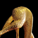 Large Giraffe Texture Gonvertible Gold Plated Brooch Pin Pendant