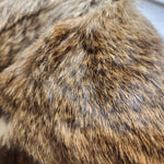 Vintage Full Length Multicolor Brown Rabbit Women's Fur Coat 70s-80s