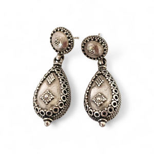 Vintage Sterling Silver 925 India Earrings by Doug Paulus | Artisan Signed dP Design