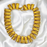 Vintage Anne Klein Cleopatra Couture Gold-Plated Necklace Statement Toggle Clasp