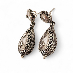 Vintage Sterling Silver 925 India Earrings by Doug Paulus | Artisan Signed dP Design
