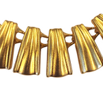 Vintage Anne Klein Cleopatra Couture Gold-Plated Necklace Statement Toggle Clasp