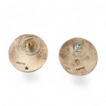 Vintage Native American Sterling Silver and Malachite Large Earrings