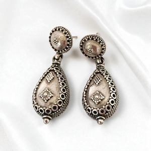 Vintage Sterling Silver 925 India Earrings by Doug Paulus | Artisan Signed dP Design
