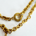 Leslie Block 40" Etruscan Gold Plated Vintage Coin Necklace NOS