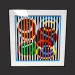 Yaacov Agam Serigraph Signed & Numbered  19/140 - Original Frame