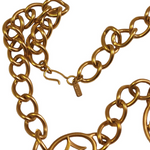 Gorgeous 38" MONET Chunky Open Link Station Gold Plated Necklace, Couture, Statement Jewelry