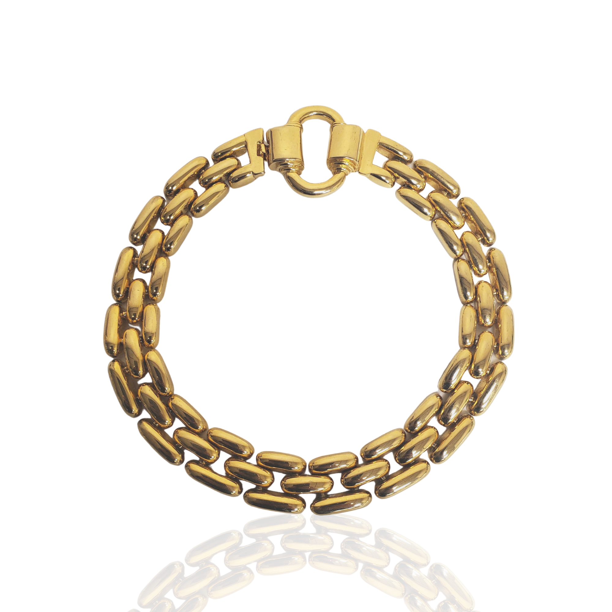 Panther Link Gold Plated Necklace