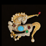 60s KJL Kenneth Jay Unicorn Jeweled Vintage Brooch