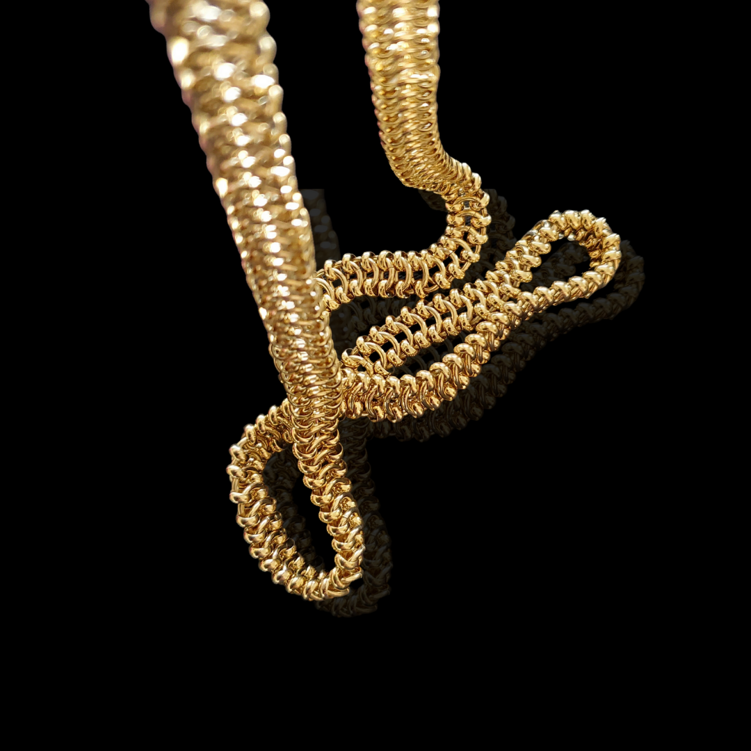 TRIFARI Gold Plated Link Vintage Necklace