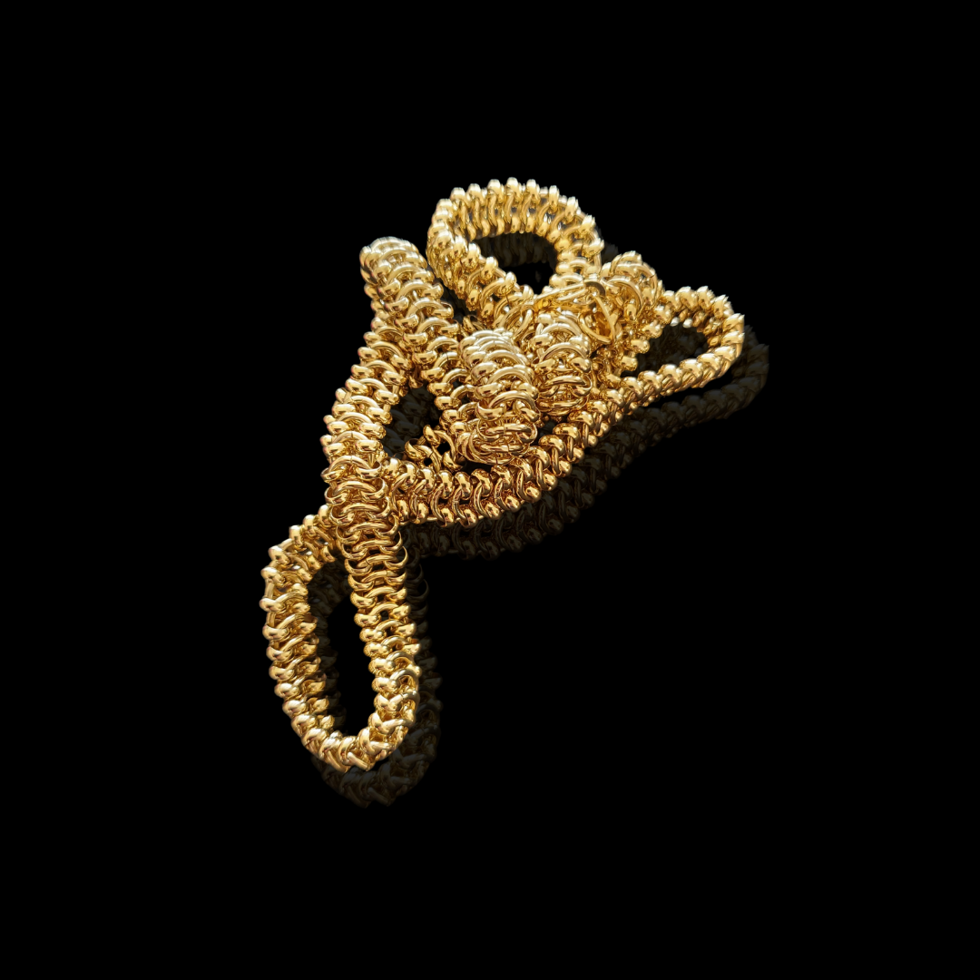 TRIFARI Gold Plated Link Vintage Necklace