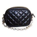 Brighton Quilted Black Leather Mini Bag