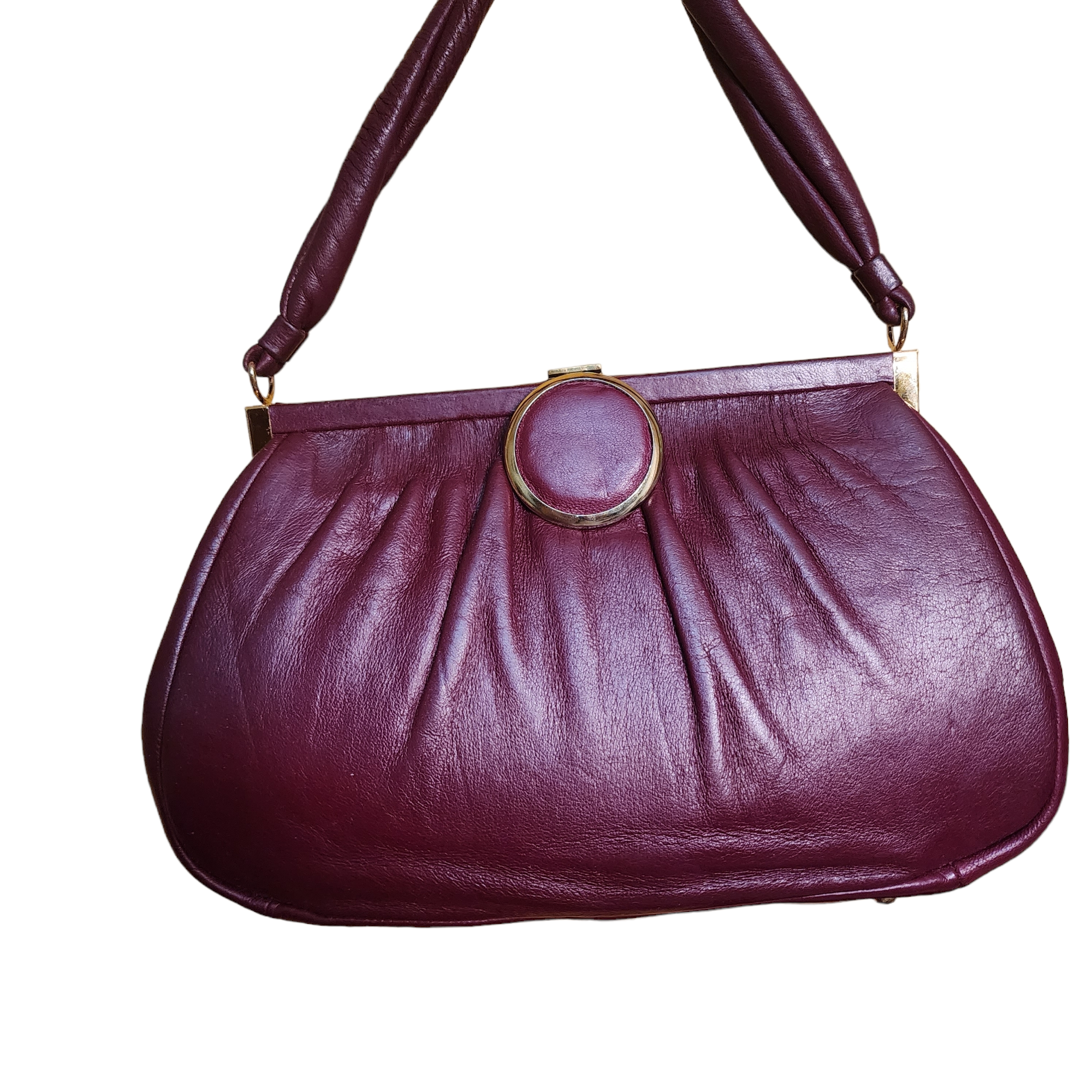 Burgundy 2025 leather purse