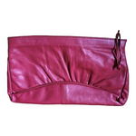 Vintage Contessa Red Leather Clutch Handbag