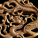 MMA Metropolitan Museum of Arts Gold Plated Dragon Brooch Pin