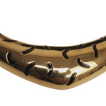 Gloria Vanderbilt Gold Tone Black Enamel Strips Vintage Choker