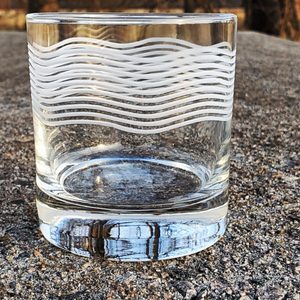 Set of Mikasa Etched Crystal Low Ball Etched On The Rock Heavy Weighted  Glasses - Double Old Fashioned Tumbler
