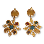 YOSCA Moghul Glass Diamante Earrings Dangle Earrings