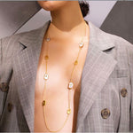 Conque Mother of Pearl and Gold Necklace