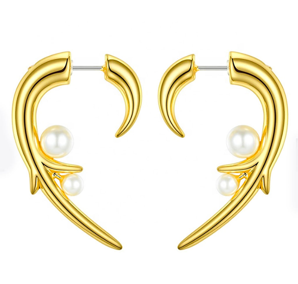 Heart Horn Earrings