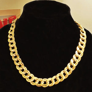 Vintage Monet 1980s Link Gold Chain