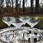 Vintage Set Of 4 Nachtmann Bleikristall Uber 24 Germany Geschliffen Coupe Cocktail Martini Glasses Made In Germany