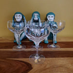 Vintage Set Of 4 Nachtmann Bleikristall Uber 24 Germany Geschliffen Coupe Cocktail Martini Glasses Made In Germany