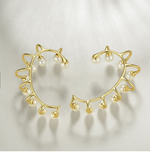 Pearl Gold Clip Earrings