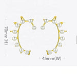 Pearl Gold Clip Earrings