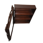 Beautiful Detailed Apothecary Shadow Box Mirror Curio Dark Wood Shelf Vintage Cabinet Display Case