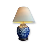 Ralph Lauren Ginger Jar Oriental Blue White Table Vintage Lamp