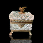 Magnificent 19th Century French Diamond Cut Crystal Gilted