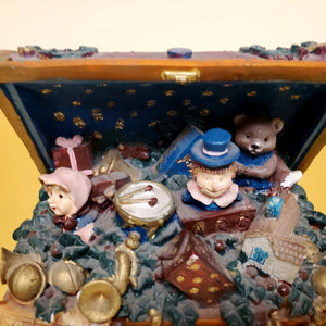 Vintage Treasure Chest Christmas Music Box