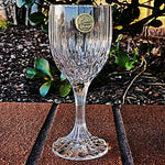 Gorgeous Cristal D' Arques Durand Garanti 4oz 8oz Crystal Wine Vintage Glasses Weighted Faceted Stemware