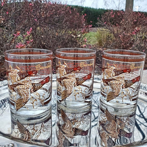 Set of 3 Canvasback By George Birard On The Rocks Low Whiskey Bourbon Glasses