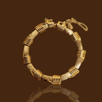 Monet Textured Satin High Polish Finish Gold Plated Vintage Bracelet