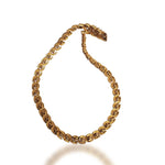Blanca Tennis Sparkling Crystals Gold Plated Link Necklace