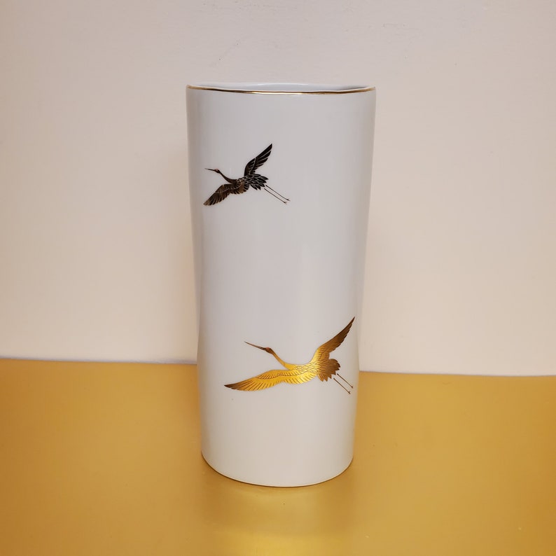 10" Crane Takahashi San Francisco Vase Made In Japan