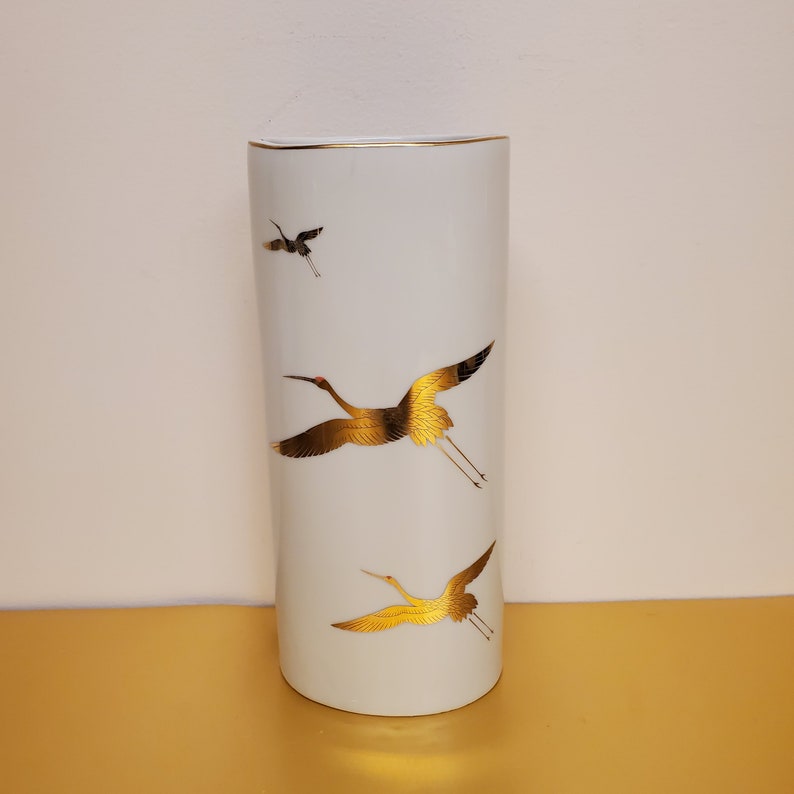 10" Crane Takahashi San Francisco Vase Made In Japan