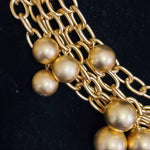 ANNE KLEIN Dangle Charm 5 Chain Gold Plated Necklace