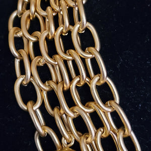 ANNE KLEIN Dangle Charm 5 Chain Gold Plated Necklace