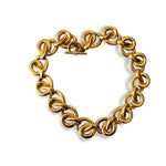 Anne Klein Infinity Preztel Twist Link Brushed Gold Plated Necklace